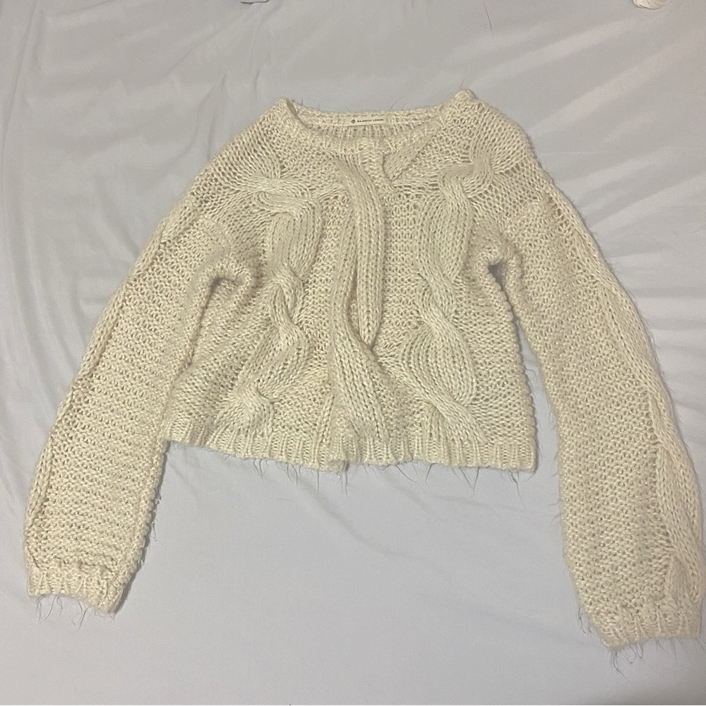 Majestic Legon Cream Knit Sweater
